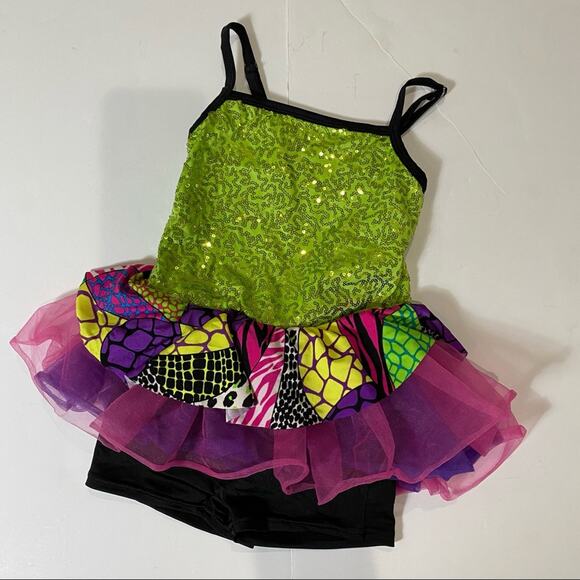 Girls Dance Outfit Curtain Call Costumes Peace Out E2104 Dance Jazz - Picture 6 of 6